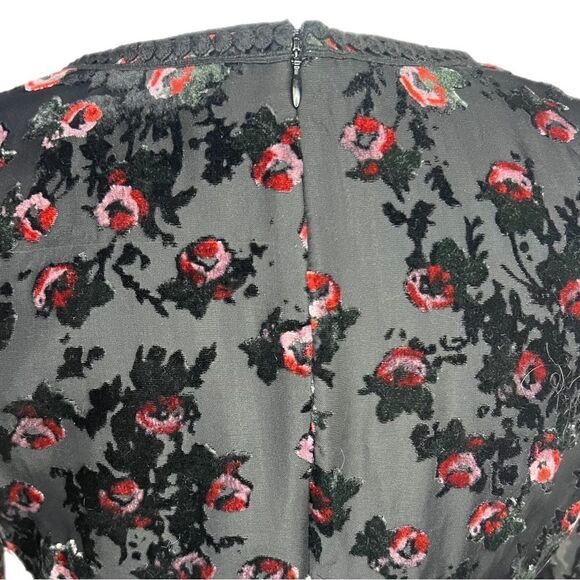 Wayf Sheer Black Burnout Dress. Victorian Steampunk! Size M. Great Condition!! - Picture 8 of 14